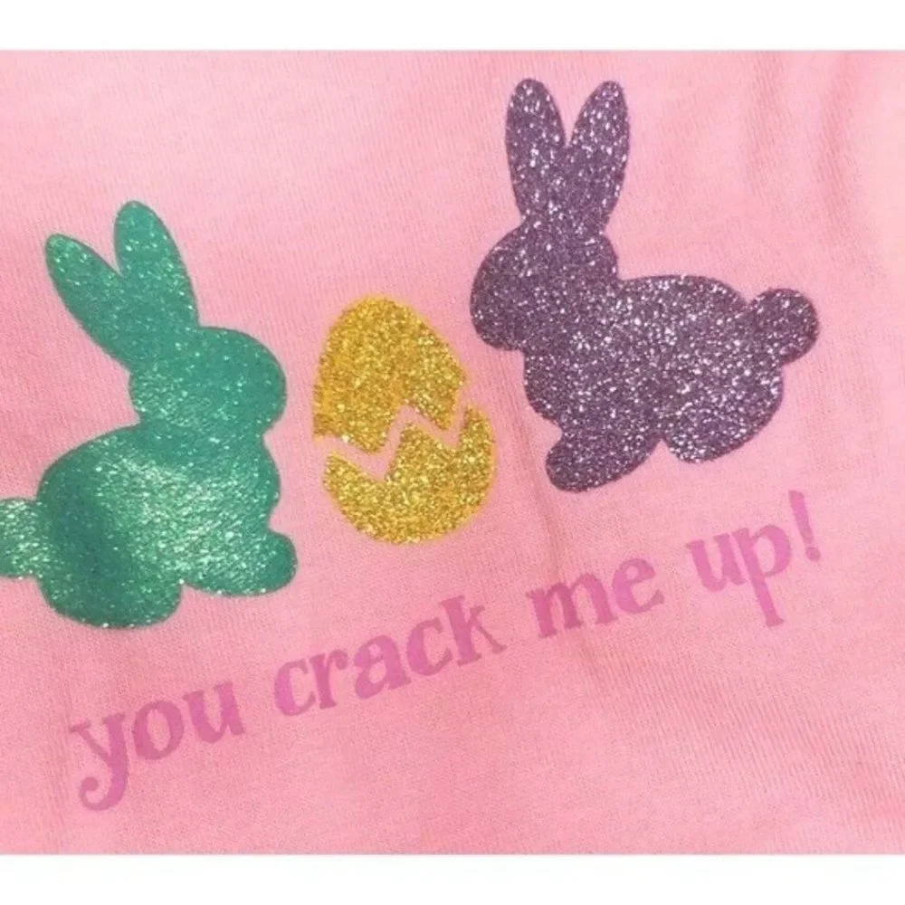 X-Small Cottondale Dog T-Shirt Easter You Crack Me Up Pink Girls